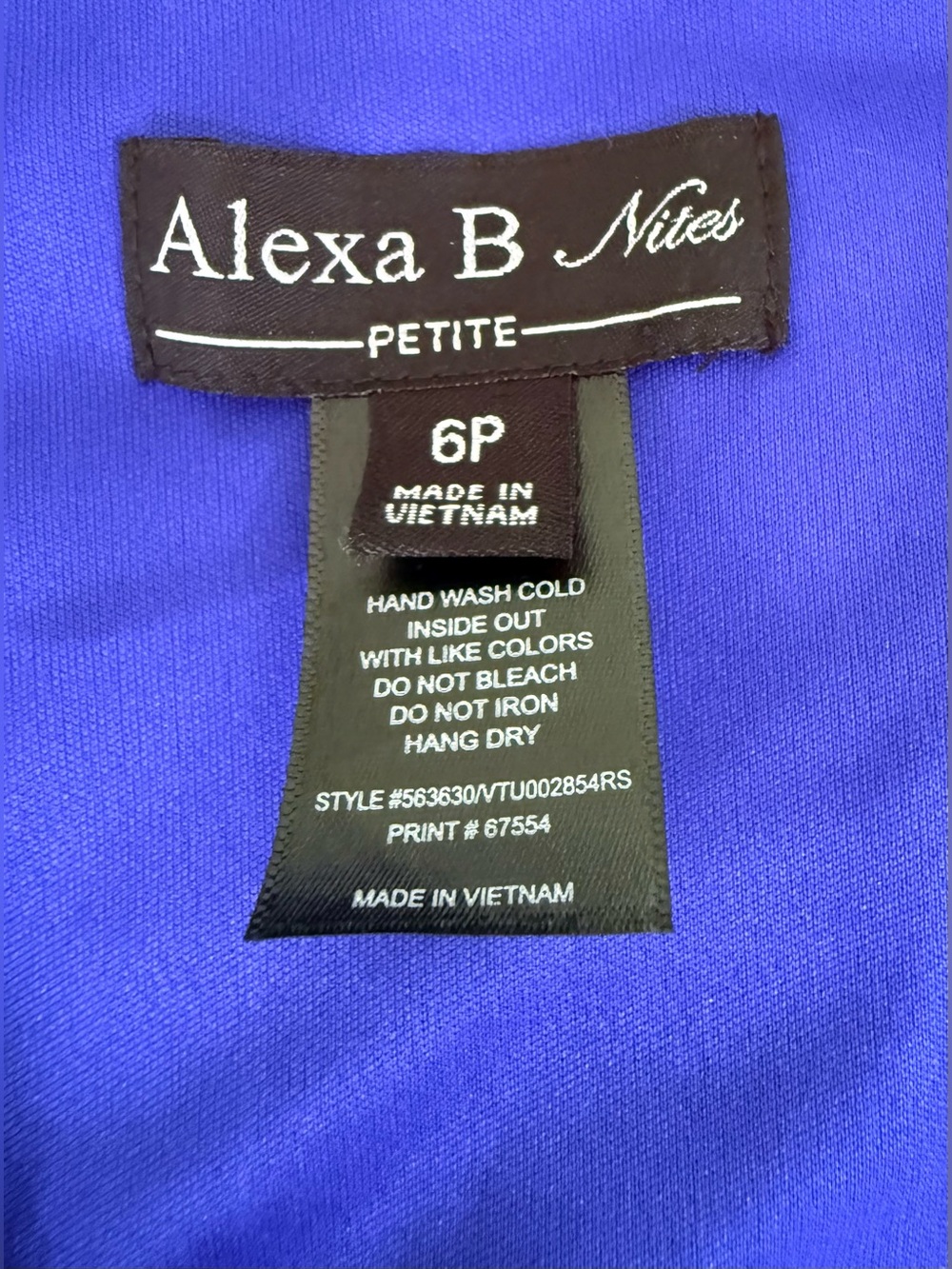 Alexa B Nite maxi blue green paisley dress resort chic party petite size 6 - Picture 10 of 12